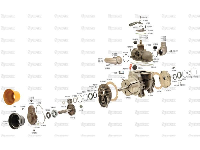 Battioni Pagani Mec 11000 M Cardan Shaft Vacuum Pump 540 r.p.m